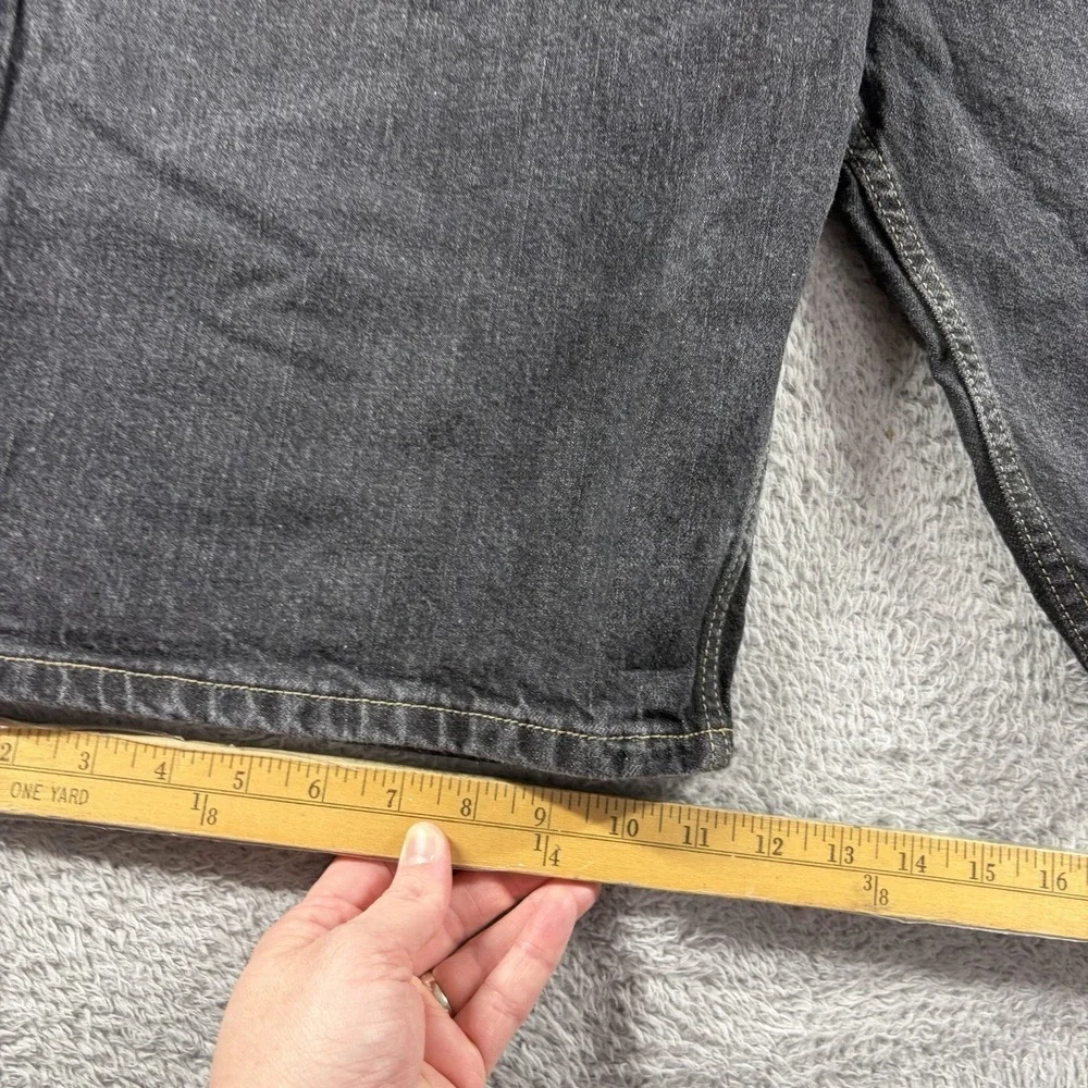 Vintage Levi 569 Jorts Mens 36 Black Dark Wash Jean Shorts Denim 11